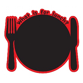 What's For Lunch Red Chalkboard