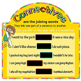Literacy Basics Connectives Chalkboards