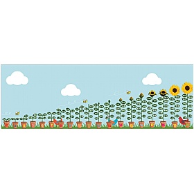 Sunflower Number Bond Mural