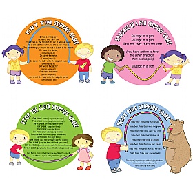 Skipping Games Full Set Of 4 Signs