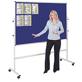 Double Sided Felt Mobile Noticeboard