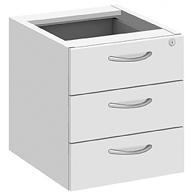 Commerce II White Fixed Pedestals