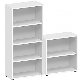 Commerce II White Office Bookcases