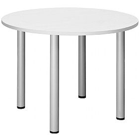 Commerce II White Round Meeting Tables