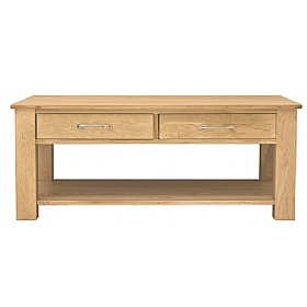 Cavalli Solid Oak 4 Drawer Coffee Table