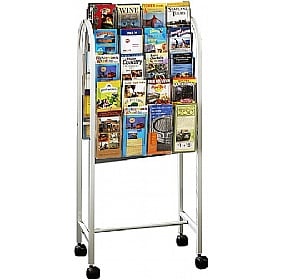 Literature Trolley 40 x Third A4 Pockets | Freestanding Leaflet Dispensers