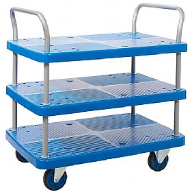 Three Tier Plastic Trolley