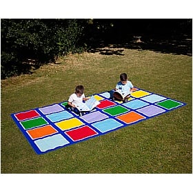 Rainbow Rectangular Outdoor Play Placement Mat