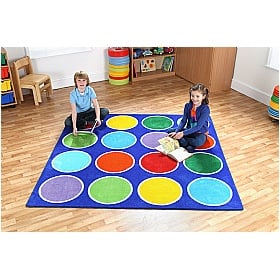 Rainbow Circle Placement Carpet