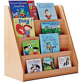 Library Unit With 4 Tiered Fixed Shelves