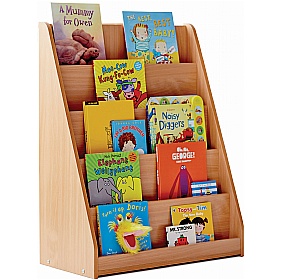 Library Unit With 5 Tiered Fixed Shelves