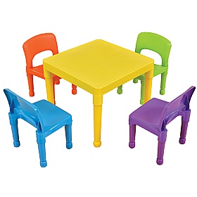 Children's Table and 4 Chairs Set | Plastic Nursery & Early Years Tables