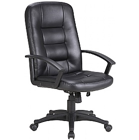 turin leather faced manager chair