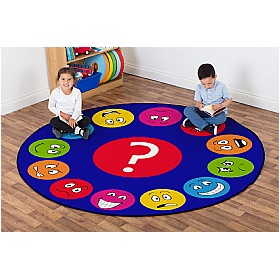 Emotions Faces Interactive Circular Carpet