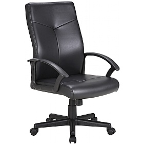 Adept High Back Leather Faced Office Chair