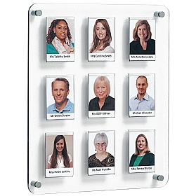 Crystal Wall Class/Staff Board 9 Pockets