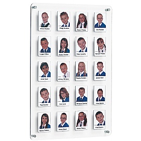Crystal Wall Class/Staff Board 20 Pockets