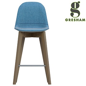 Gresham LC11 Wooden 4 Leg  Upholstered Stool