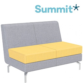 Summit Lilo Double Modular Reception Seat With No Arms