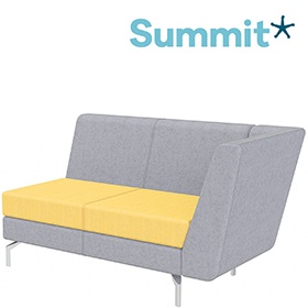 Summit Lilo Double Modular Reception Seat With Left Arm