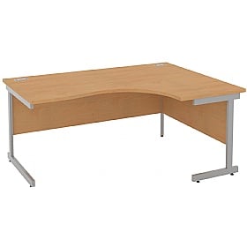 Karbon K1 Ergonomic Cantilever Office Desks With Narrow Under Desk Pedestal