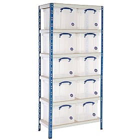 BiG340 Shelving Bay With 10 x 35 litre Really Useful Boxes