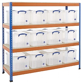 BiG400 Racking Bay With 12 x 48 Litre Really Useful Boxes