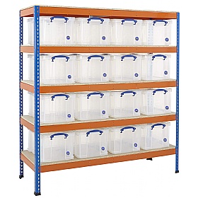BiG400 Racking Bay With 16 x 48 Litre Really Useful Boxes