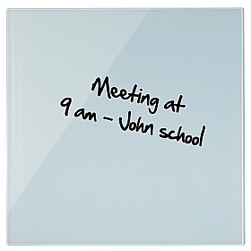 Bi-Office Glass Memo Tile Board