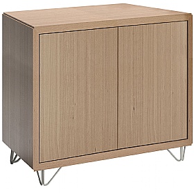 Boss Design Wood Veneer Credenza Storage Unit With Wire Feet