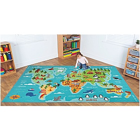 Animals And Places Of The World Carpet