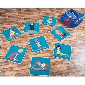 Yoga Position Mini Placement Carpets