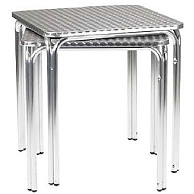 Aluminium Bistro Square Stacking Table