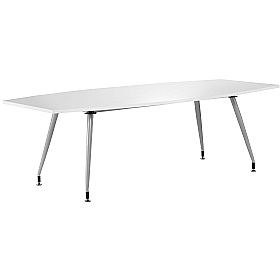 White Lumina High Gloss Boardroom Table