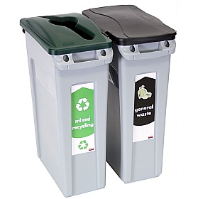 Slim Jim Vented Recycling Bin Starter Pack