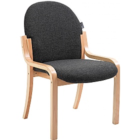 Lincoln Wooden Frame Fabric Stacking Chair Without Arms