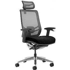 Ergo Posture 24 Hour Fabric And Mesh Office Chair with Headrest