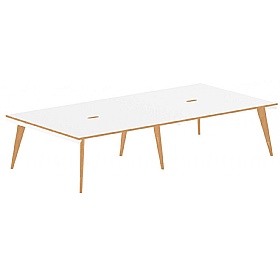 Bianco 4 Person Back to Back Rectangular Bench Desk