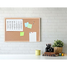 Bi-Office Budget Wood Frame Cork Board