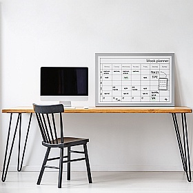 Bi-Office Dry Wipe Weekly Planning Board with Pen