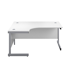 Commerce II White Ergonomic Corner Office Desks