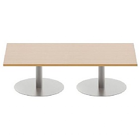 Komac Reef Rectangular Coffee Table With Round Base