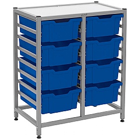Gratnells Dynamis Collection Deep Tray 2 Column Storage Trolley