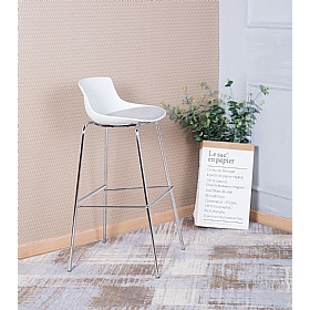 Brooklyn White Bar Stool