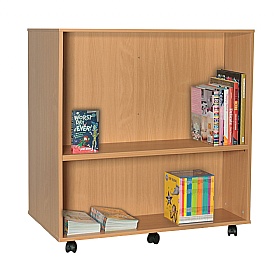 Mobile Double Sided Library Bookcase