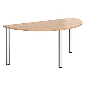 NEXT DAY Unite II Semi Circular Chrome Tubular Leg Tables