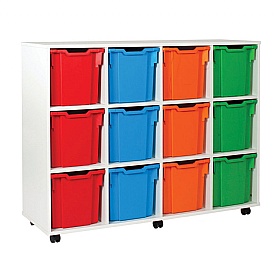 12 Tray Quad White Range Storage Unit