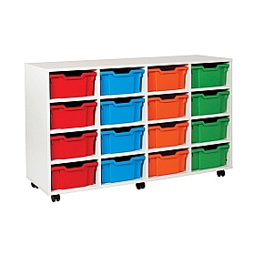 16 Double Tray White Range Storage Unit