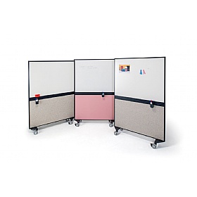 Moto Mobile Whiteboard and Fabric Screen