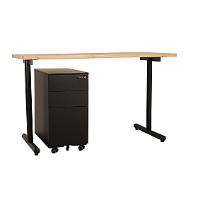 Essentials Office Desk and Pedestal Bundle
